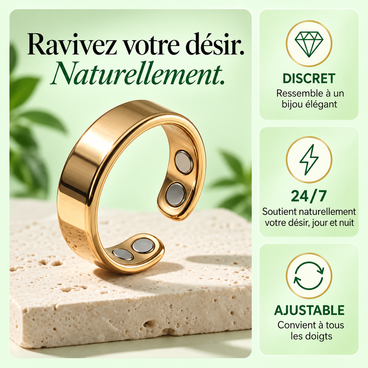 Bague MenoCalm™ – Votre solution quotidienne pour la ménopause