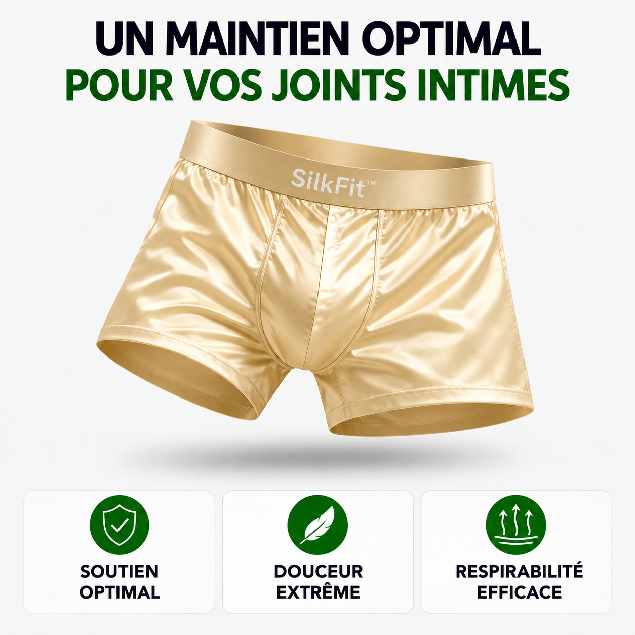 SilkFit™ — Boxer en soie pour homme